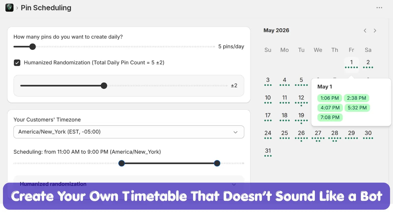 Create Your Own Timetable