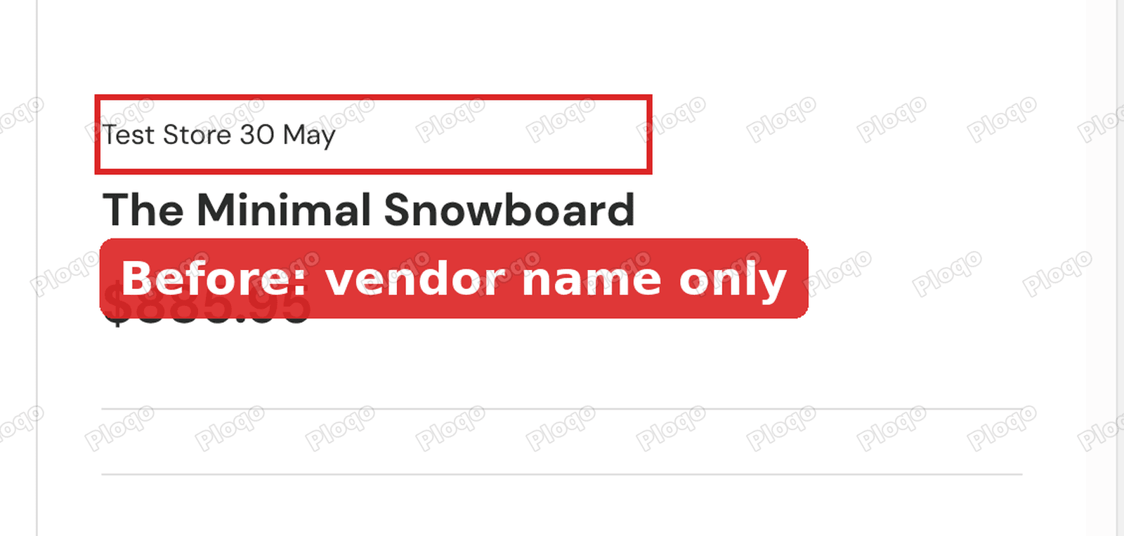 Enterprise product page showing only the vendor name in text above the title