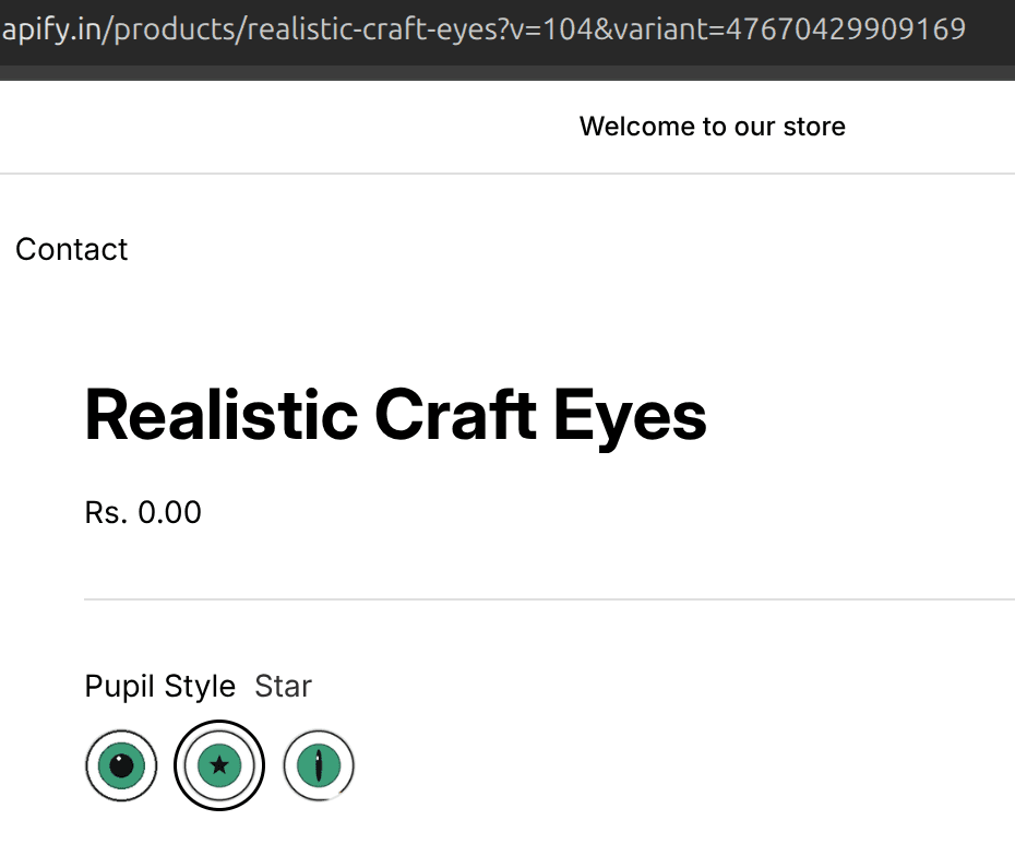 Image swatches rendering for a non-colour option on the product page