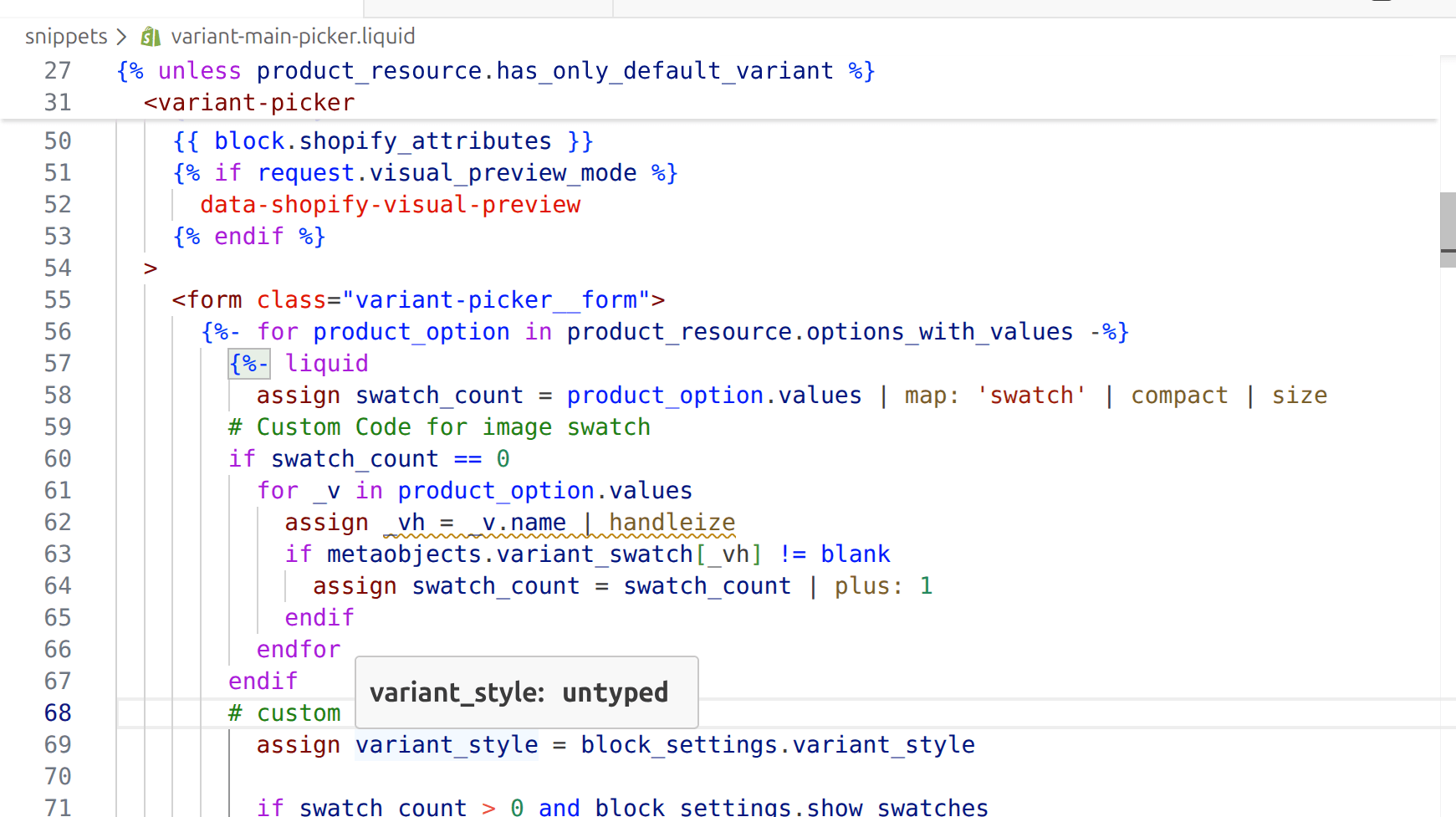 The swatch count extended to include metaobject matches