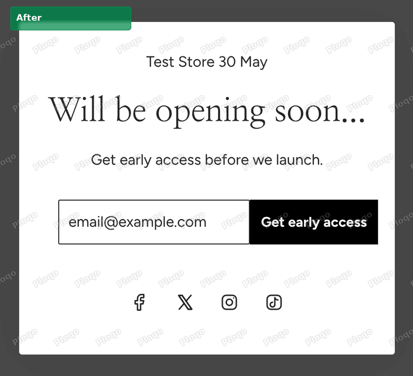 The Flow password page after: the same email box with a black Get early access button