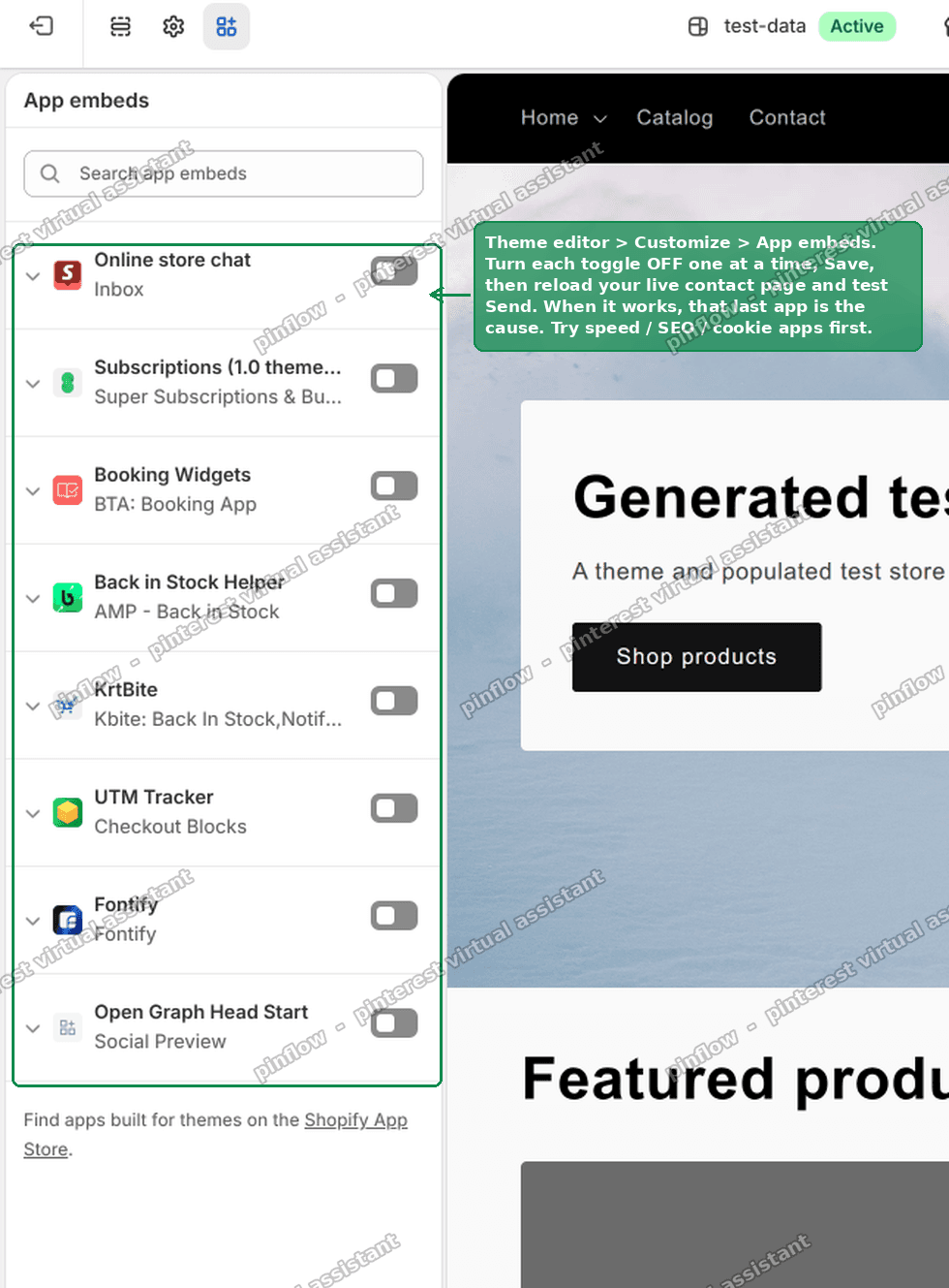 Turn app embeds off one at a time to find the culprit