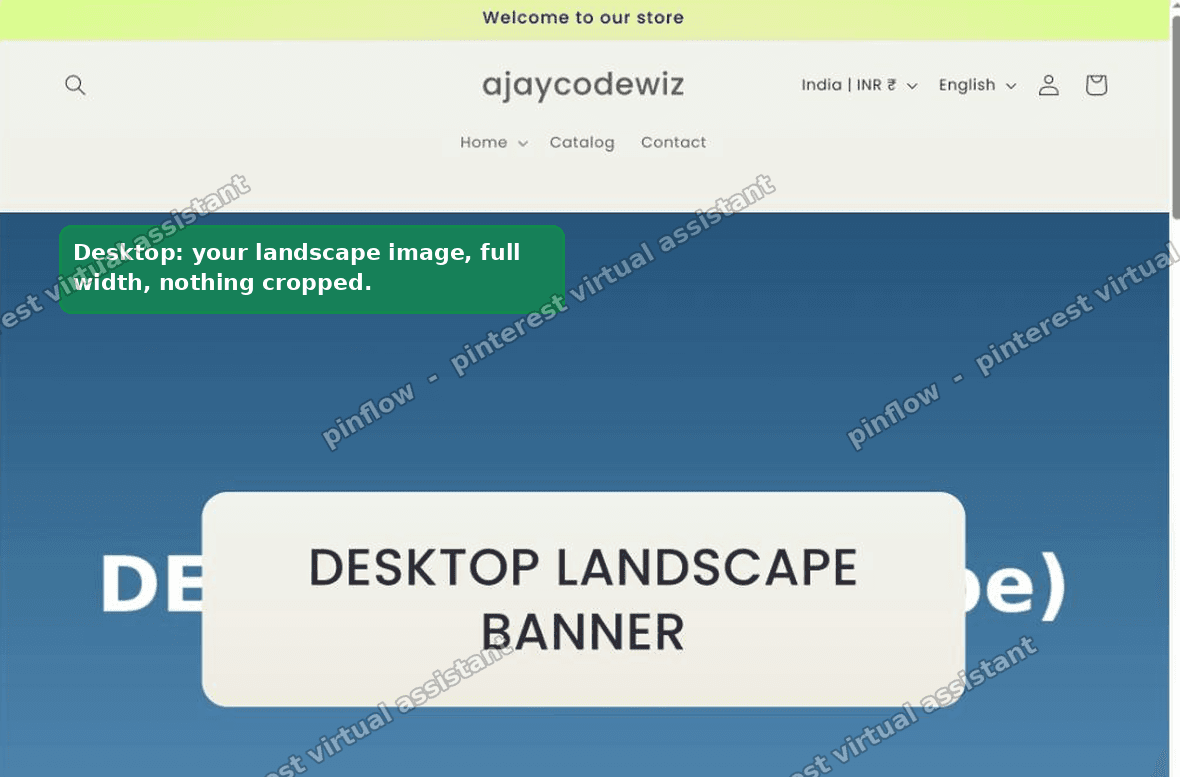 The Sense storefront on desktop showing the landscape banner at full width