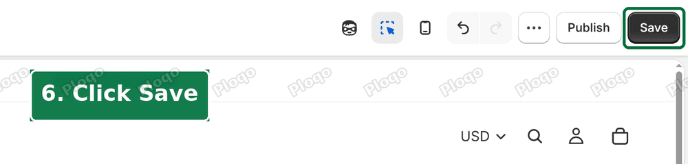 Click Save in the top right of the theme editor