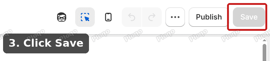 The Save button at the top right of the theme editor