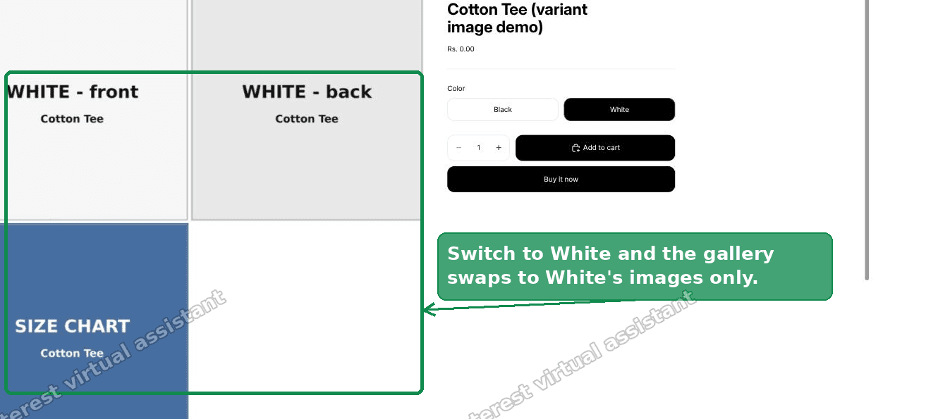 Horizon gallery switching to White, now showing only the White images