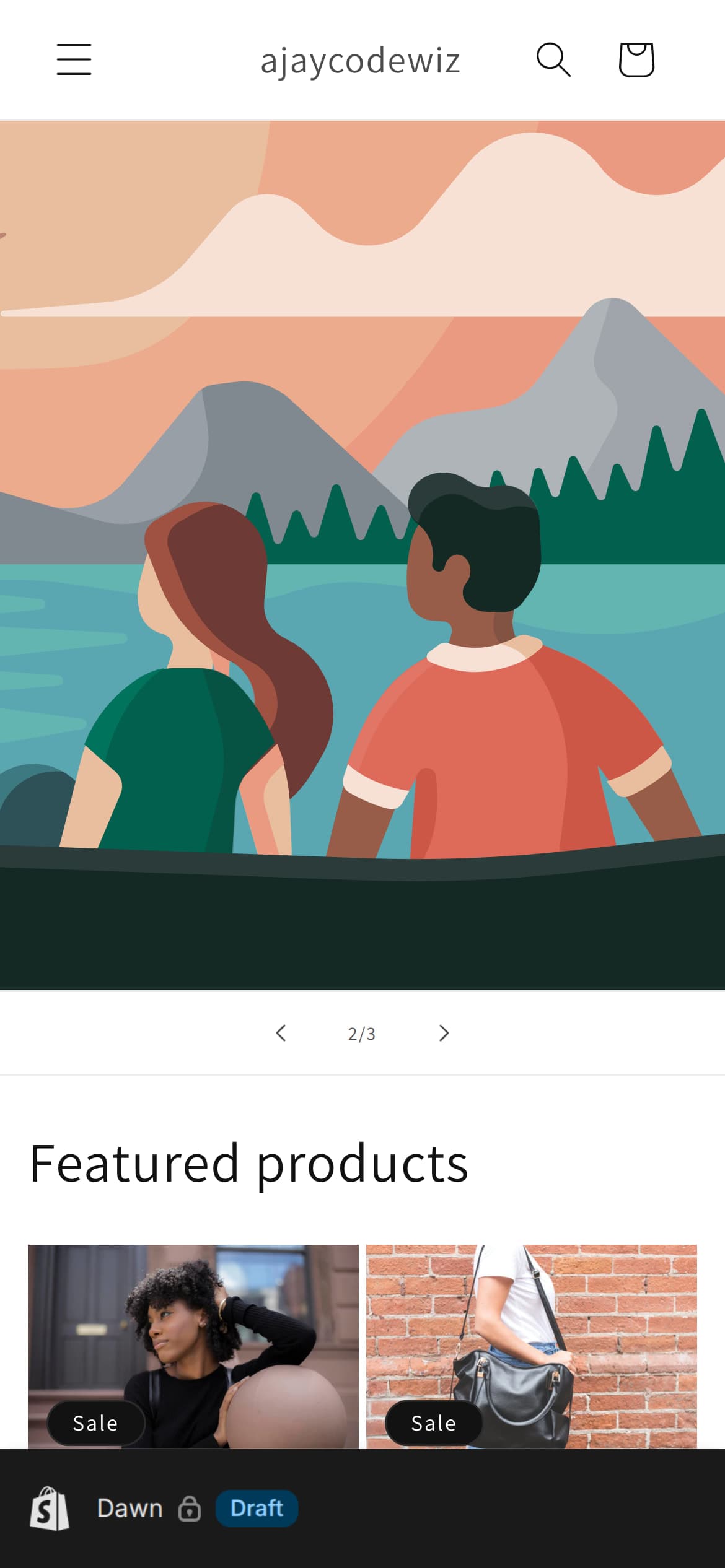 The Crave slideshow on mobile with no empty text box under slide two