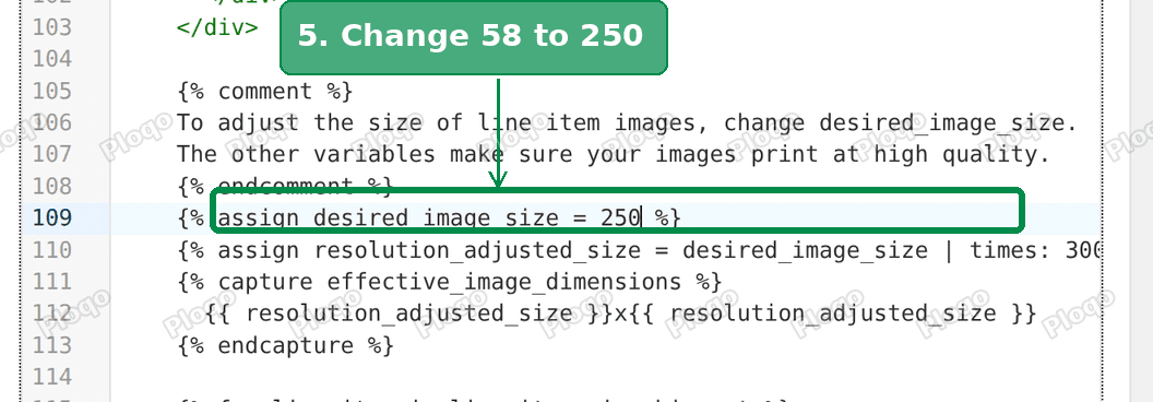 The desired_image_size line changed to 250