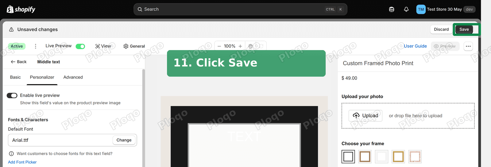 Save the option set