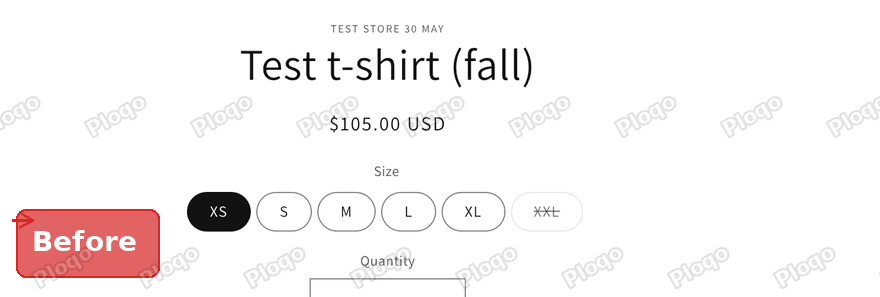 Dawn product page before the change, with the price on its own line under the title