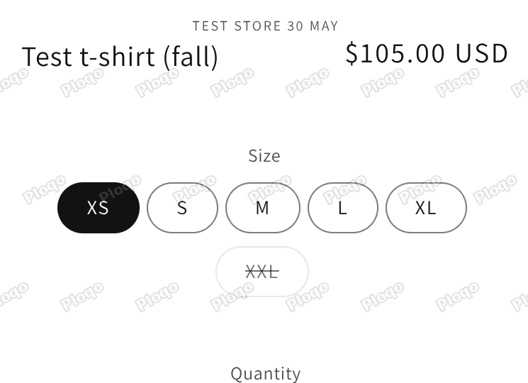 Phone view of the product page with the title on the left and the price on the right