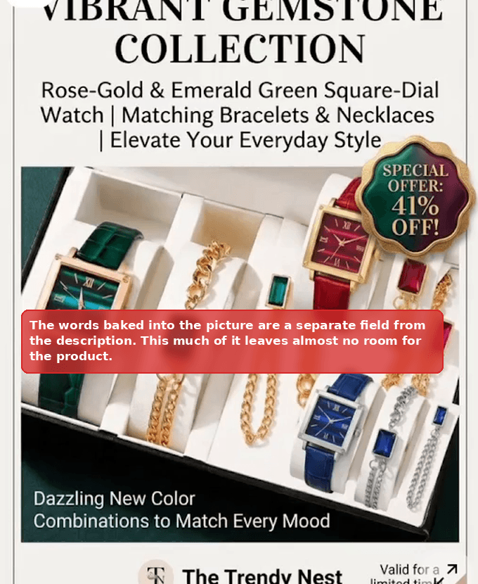 A Pinterest pin whose image carries four lines of headline text above the product photo