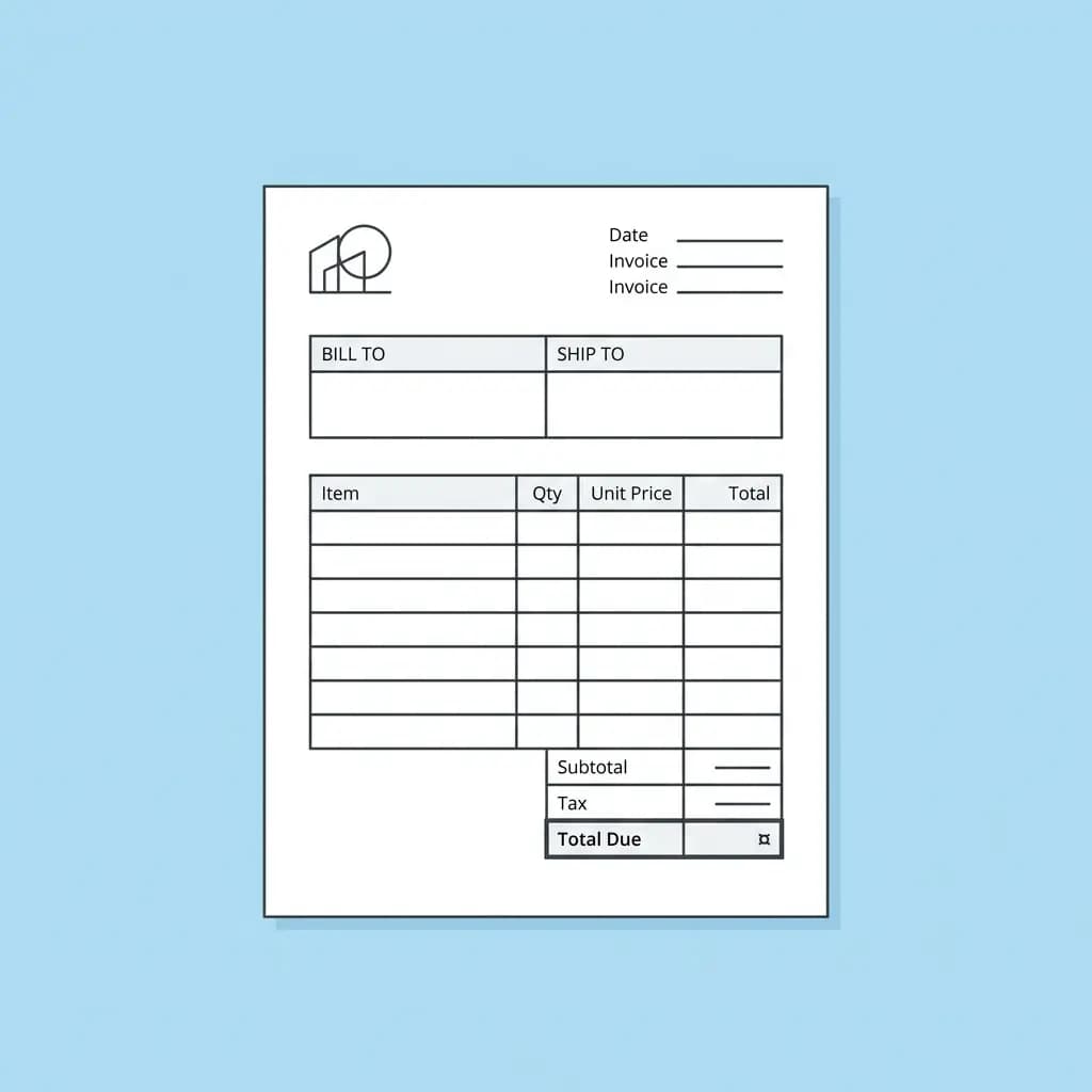 Minimalist Invoice Document Generation