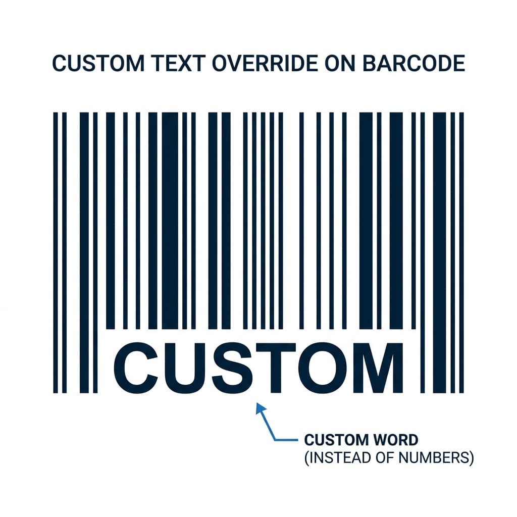 Custom Text Override on Barcode